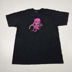 Ransom Shirt Mens Large Black Pink Devil Cupid Graphic Tee Love Arrow Streetwear